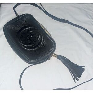 Gucci bag Soho. Black. Leather disc tupe